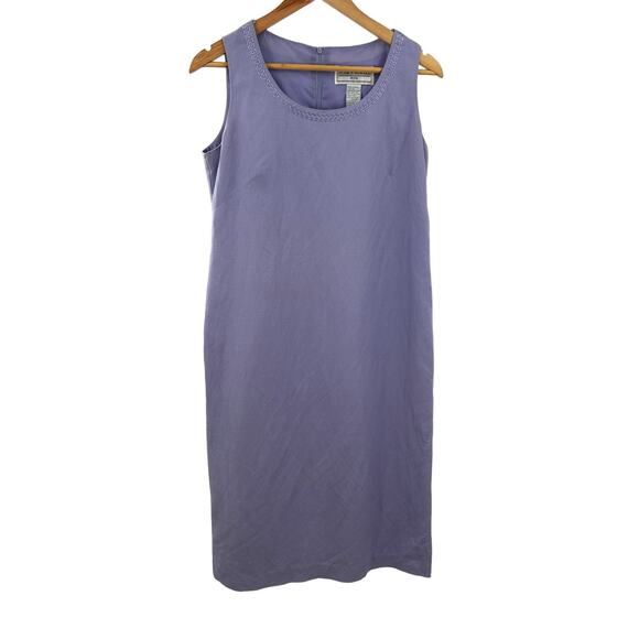 Jessica Howard Dress And Jacket Set Size 10 P Linen And Rayon Embroidery‎ - Picture 6 of 8